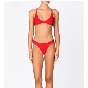 Triangl Bikini- Red Maia - Mato Size M Top and S Bottom